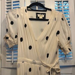 ANTHROPOLOGIE Maeve Breanna Polka Dot Wrap Dress.